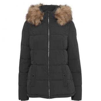 Fransa Damen Daunenjacke Marna Regular Fit Schwarz Größe S