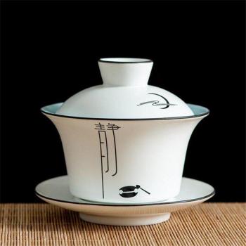 Bowl de Té Estilo Sancai 180 ml Porcelana