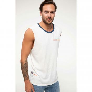 DeFacto Men's White Knitted Sleeveless Top