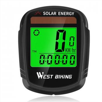 Velocímetro para Bicicleta WEST BIKING, Inalámbrico, Resistente al Agua, con Retroiluminación y Cronómetro