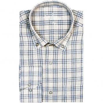 Varetta Turn-Down Collar Plaid Shirt for Men
