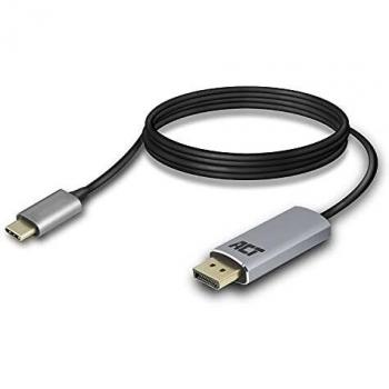 ACT USB Typ C zu DisplayPort Kabel, 180 cm, Grau