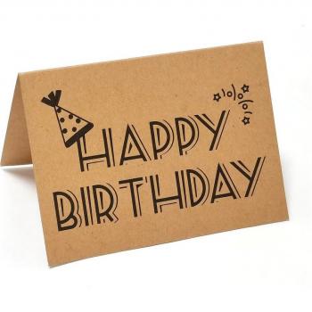 Cartes de fête en papier Kraft, lot de 10 pièces, 4x6 pouces