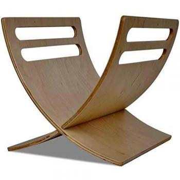 VidaXL Natural Wood Floor Magazine Rack