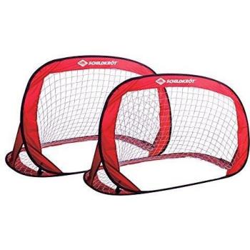 SCHILDKRÖT Pop-Up Goal Fussballtor 2er Set rot