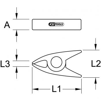 Graffa piccola con isolamento in plastica, 67 mm