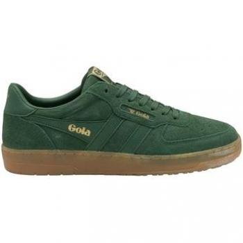 Men’s Gola Green Hawk 86 Lace‑Up Suede Sneakers