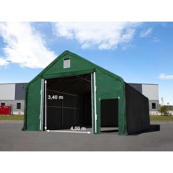 TOOLPORT 8x8m Eventzelt, dunkelgrün, für Betonuntergrund