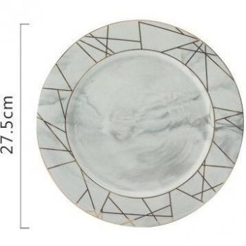 Elegant Golden Stripe Dinner Plates