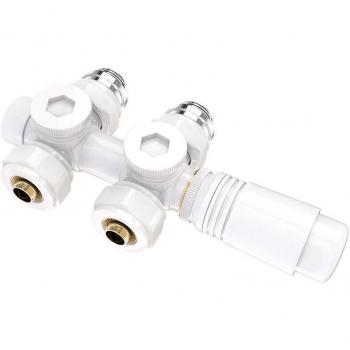 Raccordement multiblok radiateur thermostat 50 mm, angle et passage mural – Heilmetz