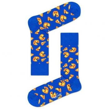 Chaussettes Bleues à Motif Pizza