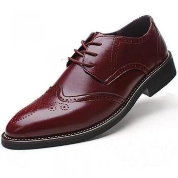 Zapatos Rismart Hombre Oxfords Cuero Borgoña