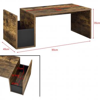 Mesa de centro con diseño elegante y almacenamiento 90 cm