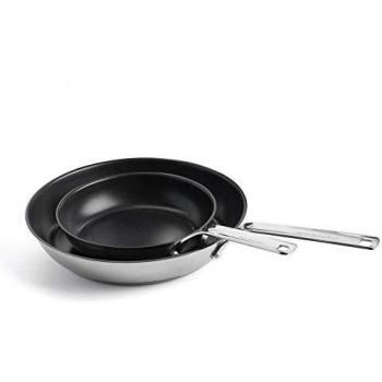 KitchenAid Silberes Edelstahl‑Bratpfannen-Set 20/28 cm