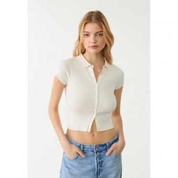 Polo L Ecru Stradivarius a Coste