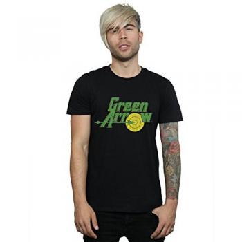 Camiseta Verde Arrow con Logo Agrietado para Hombre