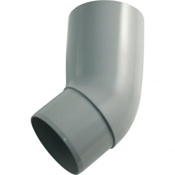 Fallrohrbogen „Regentonne“ – 45° Kunststoff, 75 mm, fenster‑grau RAL 7040