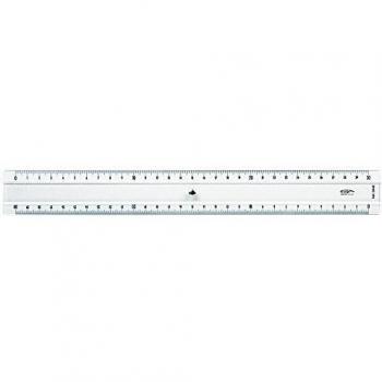 Transparent Graphoplex Ruler Measuring 30 cm Long with Double Sided Markings