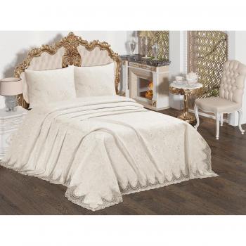 Tissu Jacquard Lit 235x250 Crème