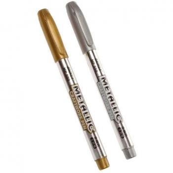 Gold & Silver Fluorescent Marker Pens