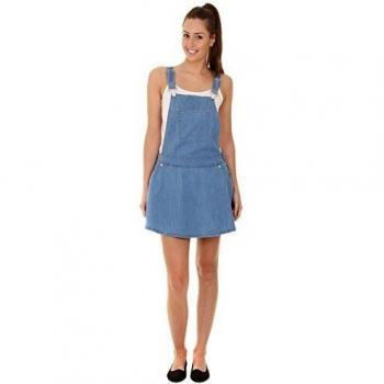 Stonewash Denim Playsuit – Ladies Skater Jumpsuit