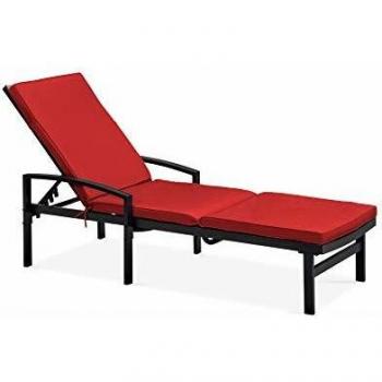 Cuscino lettino prendisole rosso 186 x 53 x 5 cm