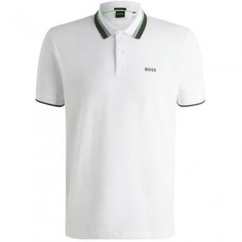 Polo BOSS Heritage Paddy blanc court S