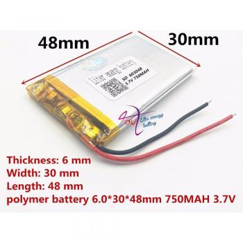 063048 LiPo Akku 3,7 V 750 mAh mit integrierter Schutzschaltung für MP4 MP5 GPS