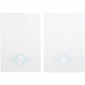 White Daisy Embroidered Pillow