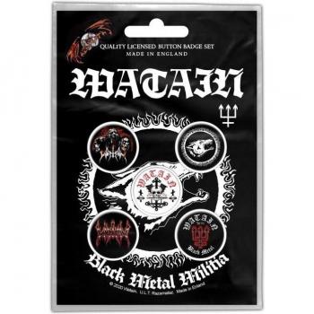 Badge de la Milice Noire de Watain (Ensemble de 5) Taille Unique