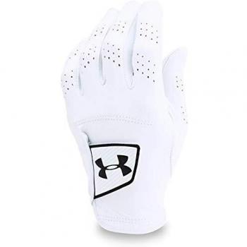 Under Armour Spieth Tour Golf Gloves, White/Black, Left Hand X-Large