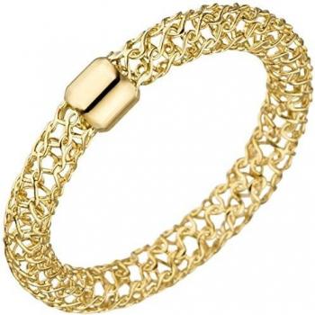 JOBO Goldring geflochten für Damen in Gelbgold Gr. 50