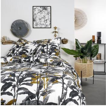 Mawira Parure de lit en coton, reversible, imprimé jungle – 220x240 cm