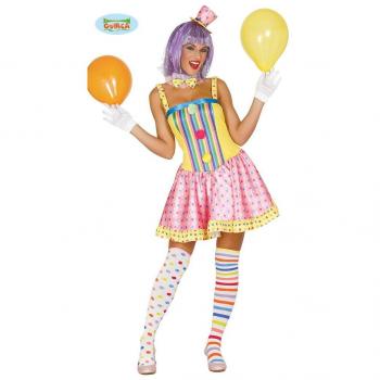 Costume de Clown Adulte Blanc et Multicolore