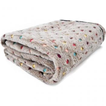 Warm Dot Print Fleece Blanket for Pets