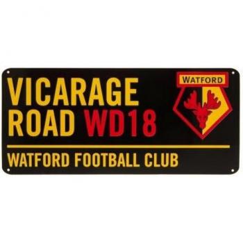 Watford FC Vicarage Road WD18 One-Size Street Sign – Black/Yellow