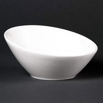 Set de 6 bols ovales inclinés Lumina en porcelaine fine