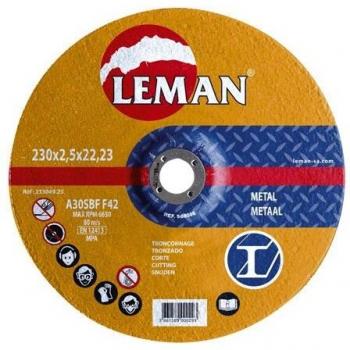 Leman 123049.05 Lot de 5 Disques de tronçonnage pour métal MD 125 x 2,5 x 22,23 mm