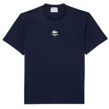 Camiseta Lacoste Classic Fit unisex color negro puro
