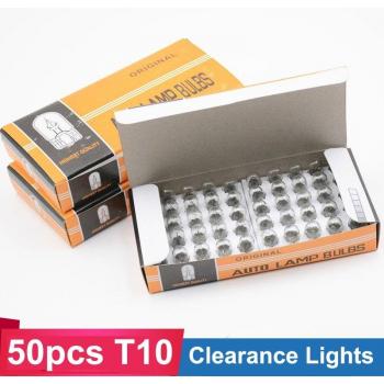 Ampoules universelles halogènes 12/24V T10 5W 3000K – Lot de 50