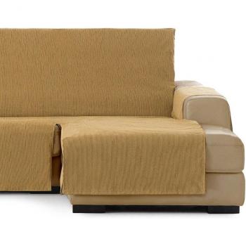 Vipalia Protector Funda Chaise Longue Lisa. Cubresofa Chenilla. Diseño Elite. Color Ocre. Chaise Largo Derecha