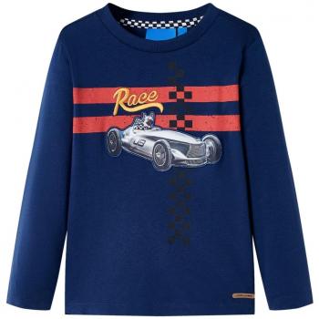 Maglietta per Bambini Blu Marino a Maniche Lunghe 128