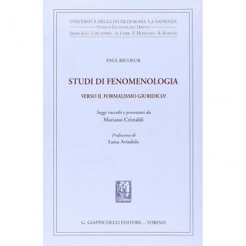 Studi di fenomenologia. Verso il formalismo giuridico?