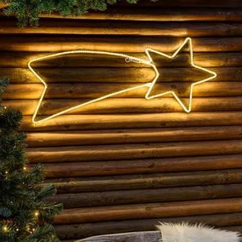 Étoile Filante LED 288 Lumières Blanc Chaud 100CM