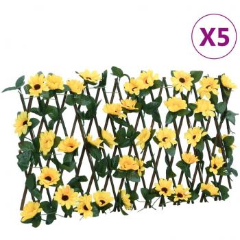 VidaXL Yellow Artificial Ivy Trellis (Expandable, 5 Pieces, 180x20 cm)