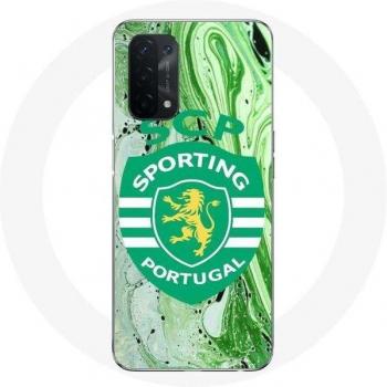 Funda para Oppo A74 5G SCP Sporting Portugal fondo verde