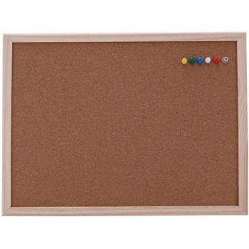 30x40cm Whiteboard with Cork Surface and Pine Frame