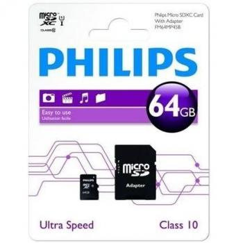 Carte Micro SD Philips 64 Go UHS-I