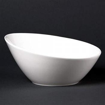 Lumina Fine China CF384 White Oval Sloping Bowl