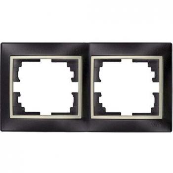 Marco negro 2 elementos Serie Europa 154x81x10mm Solera ERP72NU